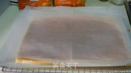Make Orange cream cake roll step 14