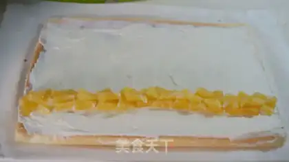 Make Orange cream cake roll step 18