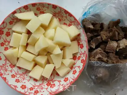 Make A lamb potato rice step 0