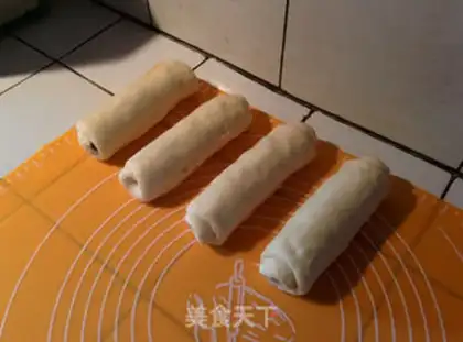 Make Sweet red bean rolls step 13