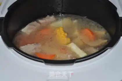 Make Vegetable abalone steak soup step 13