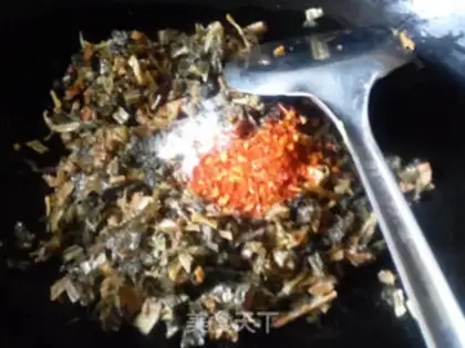 Make Steam meat in dried vegetables step 7