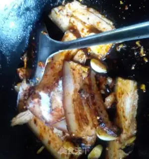 Make Steam meat in dried vegetables step 12