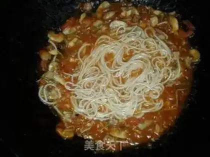 Make Red mushroom pasta step 8
