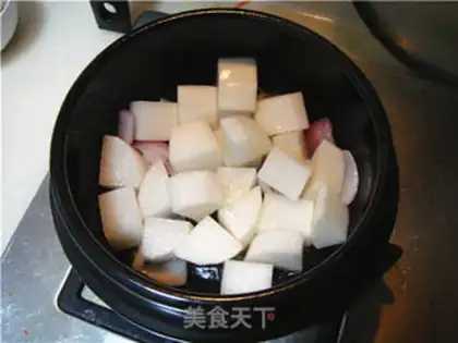 Make Curry radish fishballs step 5