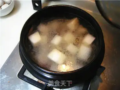Make Curry radish fishballs step 6