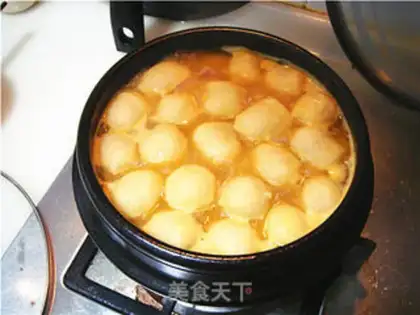 Make Curry radish fishballs step 9
