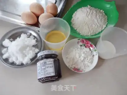 Make Blueberry jam cake roll step 0