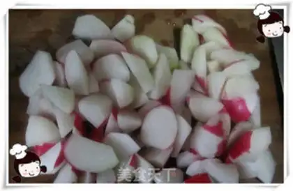 Make Burn the radish step 1
