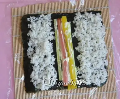 Make Flipping cherry sushi step 8