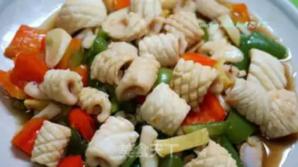 Make No oiled pepper squid rolls step 8