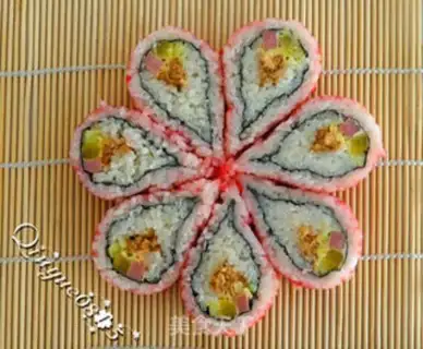 Make Flipping cherry sushi step 14