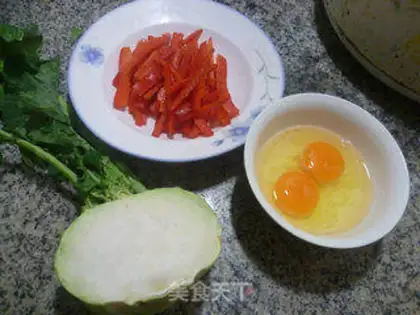 Make Paprika egg fried blue step 0