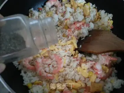 Make Shrimp corn fried rice step 11