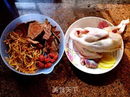 Make Chicken blood vines, weed pigeon soup step 0
