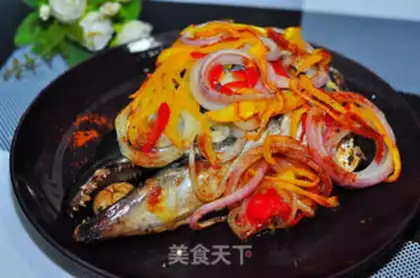 Make Fried salmon head step 2
