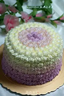 Make Gradual cream bouquet cake step 23