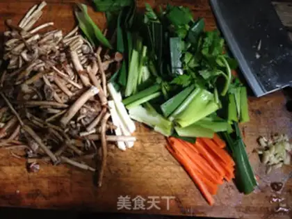 Make Pumpkin mushrooms step 1