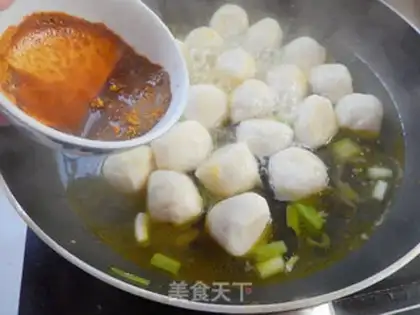 Make Curry fishballs step 7