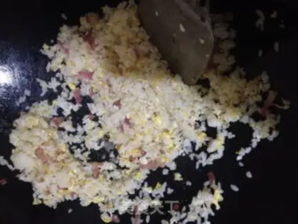 Make Bacon fried rice step 3