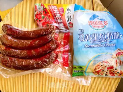 Make Cheese jam and red sausage step 0