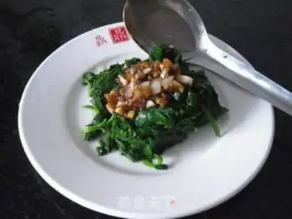 Make Garlic celery leaves step 5