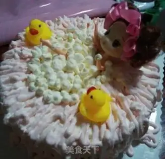 Make Barbie doll cake step 20