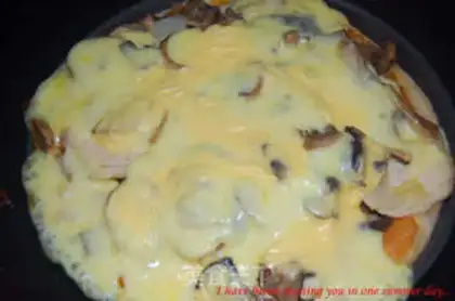 Make CHICKEN FUNGUS PIZZA step 16