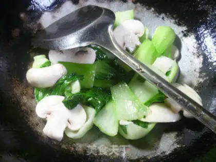 Make Mushrooms and greens step 4