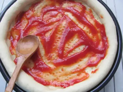 Make Tomato sausage pizza step 7