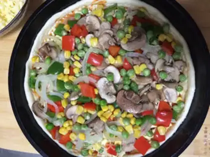 Make Bacon sausage pizza step 9