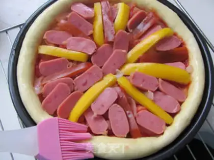 Make Tomato sausage pizza step 9