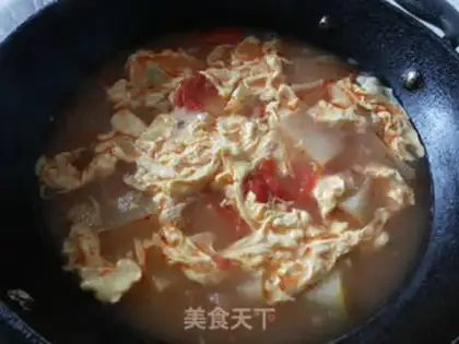 Make Tomatoe egg soup step 1