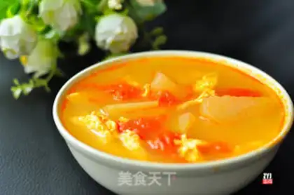 Make Tomatoe egg soup step 2