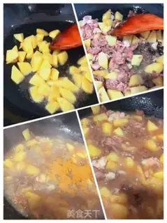 Make Curry potatoes for beef step 2