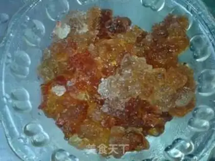 Make Peach gel date sugar step 1