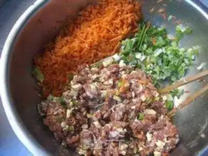 Make Beef carrot dumplings step 9