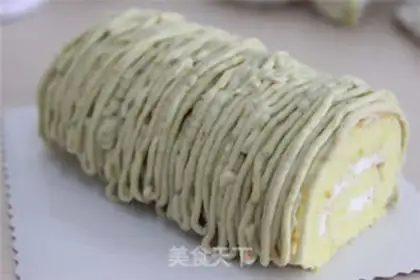 Make Montblanc Chestcake roll step 17