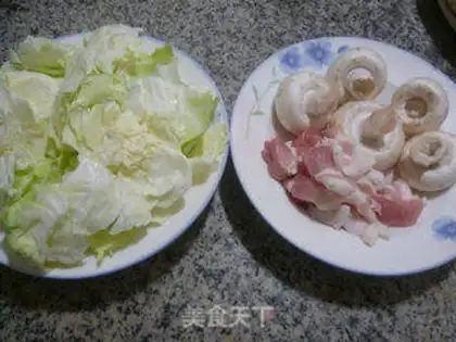 Make Five flowers, mushrooms, cabbage step 0
