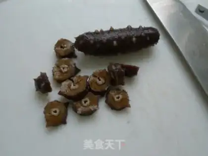 Make Sea cucumber mushroom porridge step 3