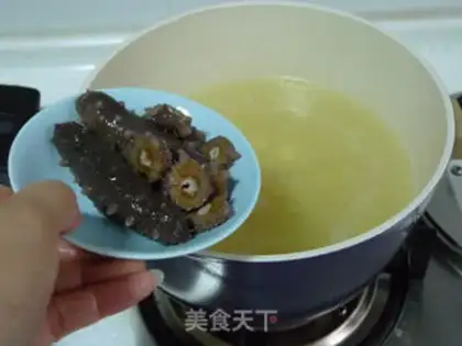 Make Sea cucumber mushroom porridge step 4