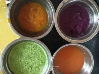 Make Five-colour vegetable toast step 0