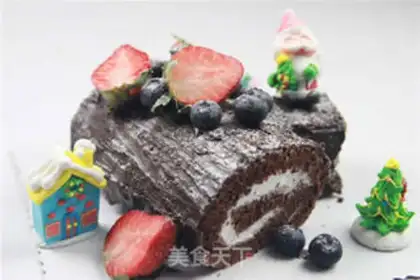 Make Christmas root cake step 19