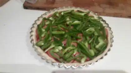 Make Secret red sausage pizza step 12