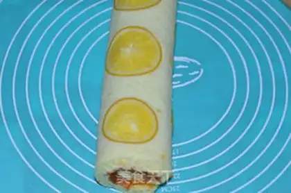 Make Orange cake roll step 14