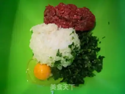 Make Fried beef cake step 5