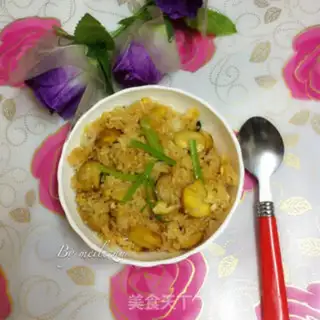 Make Chestnut fried rice step 7