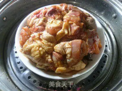Make Black-muck mushroom steamed chicken legs step 13