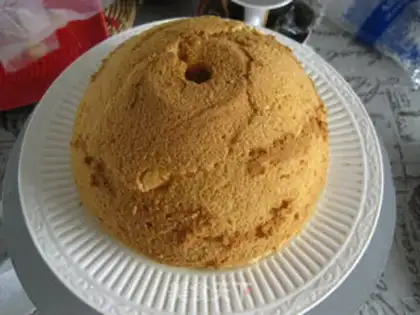 Make Football cake step 1