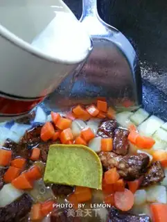 Make Curry beef rice step 8